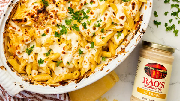Gratin aux trois fromages avec sauce Alfredo