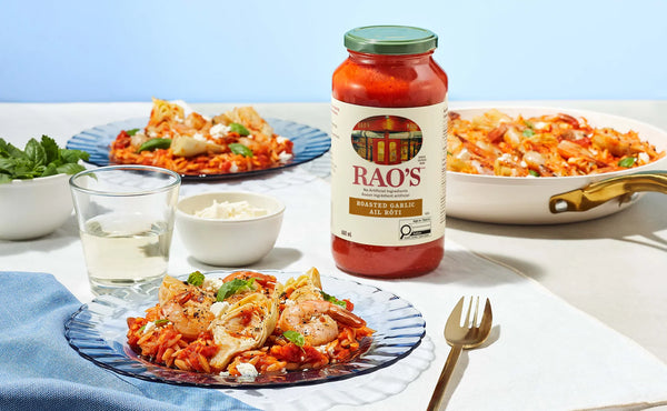 Orzo aux crevettes et artichauts