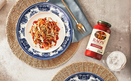 Smoked mackerel spaghetti with crispy breadcrumbs