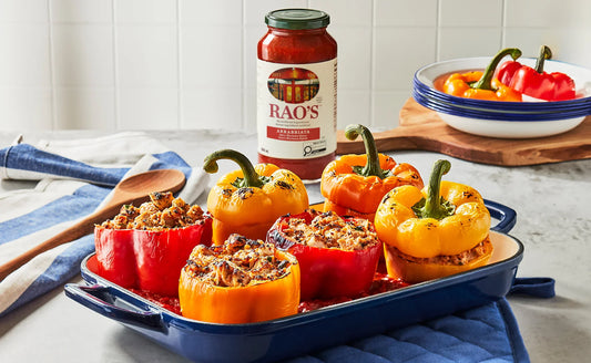 Stuffed peppers with chicken and goat cheese