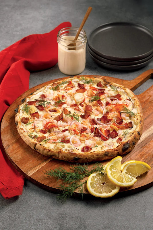 Seafood Alfredo Pizza