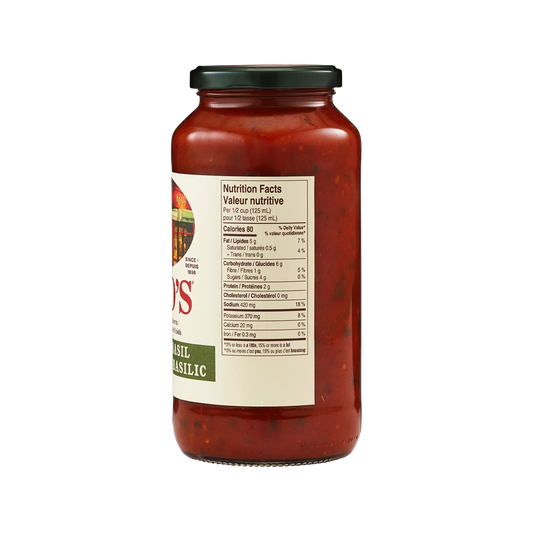 Sauce tomate et basilic