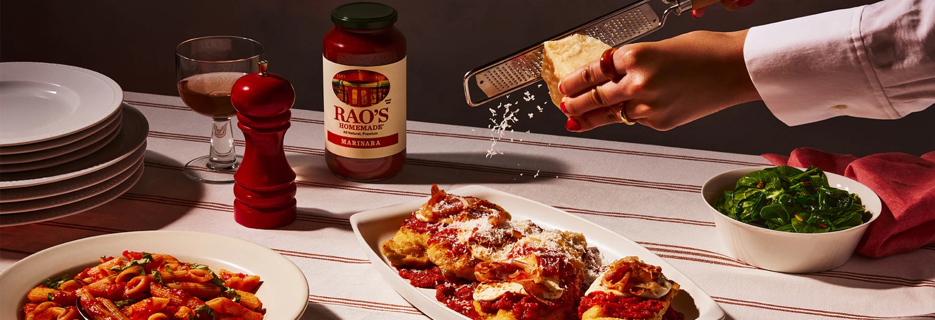 Rao's sauce served with pasta and prepared dishes