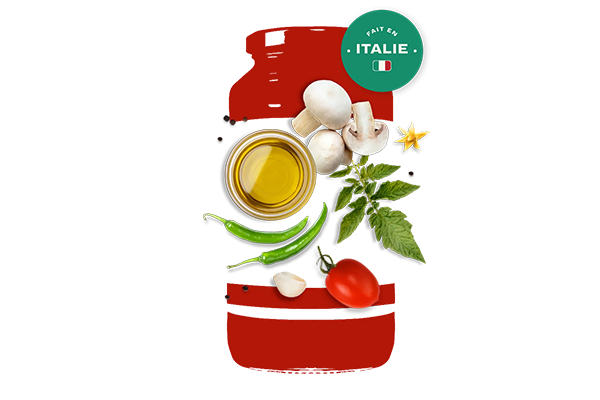 Sauce pour pâtes Rao's préparée avec des ingrédients haut de gamme : tomates, ail, fines herbes et huile d'olive