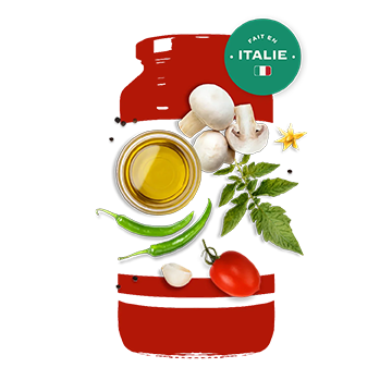 Sauce pour pâtes Rao's préparée avec des ingrédients haut de gamme : tomates, ail, fines herbes et huile d'olive
