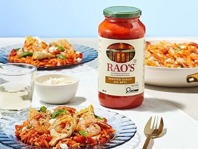 Orzo aux crevettes et aux artichauts