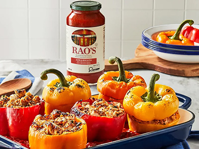 Stuffed peppers with chicken and goat cheese