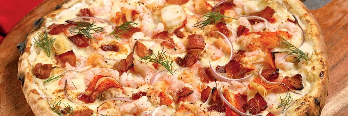Seafood Alfredo Pizza